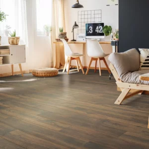 wood-look laminate flooring in room | Coleman's Flooring & Blinds