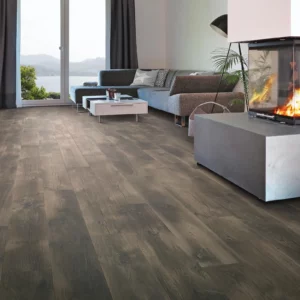 rustic laminate flooring in living room | Coleman's Flooring & Blinds