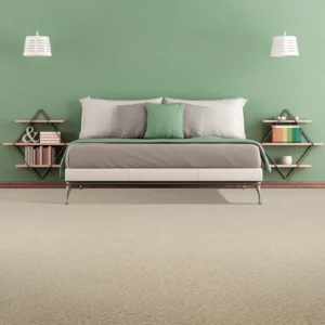 neutral carpet in a bedroom | Coleman's Flooring & Blinds